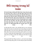 Đối tượng trong kế toán