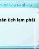 Thẩm định dự án đầu tư - Phân tích lạm phát - Vấn đề lạm phát