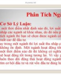 Bài giảng Phân tích ngành