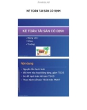 KẾ TOÁN TÀI SẢN CỐ ĐỊNHKẾ TOÁN TÀI SẢN CỐ ĐỊNH