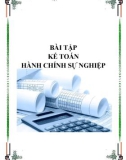 Bài tập Kế toán hành chính sự nghiệp