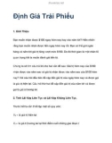 Bài giảng về Định Giá Trái Phiếu