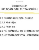 CHƯƠNG 2: KẾ TOÁN ĐẦU TƯ TÀI CHÍNH