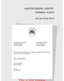 AUDITOR-GENERAL'S REPORT FINANCIAL AUDITS Volume Three 2010_part1