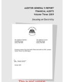 AUDITOR-GENERAL'S REPORT FINANCIAL AUDITS Volume Three 2009 focusing on Electricity _part1