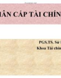 Bài giảng Phân cấp tài chính - PGS.TS. Sử Đình Thành