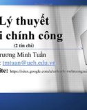 Bài giảng Lý thuyết Tài chính công - Trương Minh Tuấn