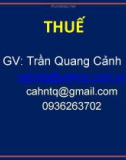 Bài giảng Thuế: Chương 6 - ThS. Trần Quang Cảnh