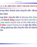 Bài giảng Các phương thức thanh toán quốc tế