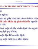 Bài giảng Các phương thức thanh toán quốc tế (tt)