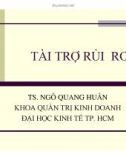 Bài giảng Tài trợ rủi ro - TS Ngô Quang Huân