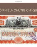 Bài giảng Thị trường tài chính - Chương 5: Cổ phiếu - chứng chỉ quỹ