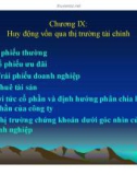 Bài giảng Tài chính doanh nghiệp: Chương 9 - Nguyễn Thị Hà