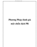 Phương Pháp đánh giá một chiến dịch PR