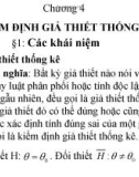 Chương 4: KIỂM ĐỊNH GIẢ THIẾT THỐNG KÊ