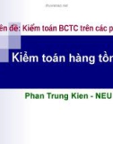 Chuyên đề: Kiểm toán BCTC trên các phần hành - kiểm toán hàng tồn kho