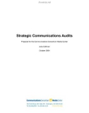 Strategic Communications Audits: Prepared for the Communications Consortium Media Center