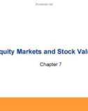 Lecture Essentials of corporate finance - Chapter 7: Equity markets and stock valuation