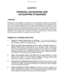 FINANCIAL ACCOUNTING AND ACCOUNTING STANDARDS