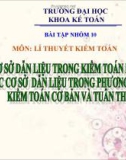 Cơ sở dẫn liệu trong kiểm toán báo cáo tài chính