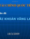 Tài chính quốc tế - Chuyên đề: Tài khoản vãng lai