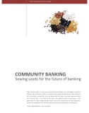 COMMUNITY BANKING: Sowing seeds for the future of banking