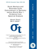 Stock Markets and Business Cycle Comovement in Germany before World War I: Evidence from Spectral Analysis