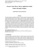 Extreme value theory with an application to bank failures through contagion