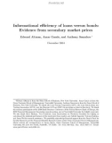 Informational eﬃciency of loans versus bonds: Evidence from secondary market prices - December 2004