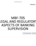 Lecture Legal and regulatory aspects of banking supervision – Chapter 3