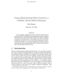 Central-Bank Interest-Rate Control in a Cashless, Arrow-Debreu Economy