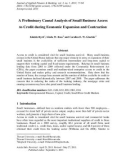 A preliminary causal analysis of small business access to credit during economic expansion and contraction