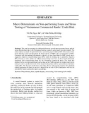 Macro determinants on non-performing loans and stress testing of Vietnamese commercial banks' credit risk