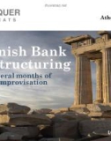 Spanish Bank Restructuring Several months of improvisation