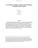 Circuit Theory of Finance and the Role of Incentives in Financial Sector Reform