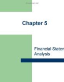 Lecture Personal financial planning – Chapter 5: Financial statements analysis