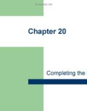 Lecture Personal financial planning – Chapter 20: Completing the process