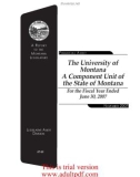 the university of Montana a Component unit of the state of Montana_part1