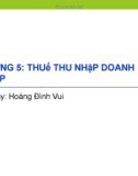 Chương 5: Thuế thu nhập doanh nghiệp