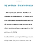 Hệ số Beta - Beta indicator