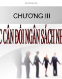 Chương III: Tổ chức cân đối ngân sách nhà nước