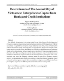 Determinants of the accessibility of Vietnamese enterprises to capital from banks and credit institutions