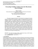 Forecasting Volatility: Evidence from the Macedonian Stock Exchange