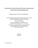 Common factors in the performance of European corporate bonds – evidence before and after financial crisis