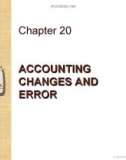 Lecture Intermediate accounting: IFRS edition - Chapter 20: Accounting changes and error