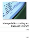 Lecture Managerial accounting - Chapter 1: Managerial accounting and the business environment