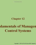 Lecture Fundamentals of cost accounting - Chapter 12: Fundamentals of management control systems