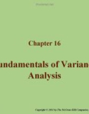 Lecture Fundamentals of cost accounting - Chapter 16: Fundamentals of variance analysis