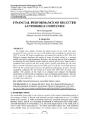 Financial performance of selected automobile companies