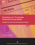 Evolution of a Prototype Financial Privacy Notice: A Report on the Form Development Project